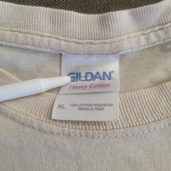 GIlDAN PISMO BEACH CALIFORNIA Tan Cotton Surf Print XL - Picture 4 of 5